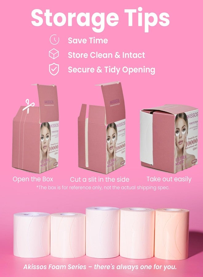 Akissos Eyepads for Lash Extensions (250 Pcs) - Akissos Non Slip Under Eye Patches, Foam Eye Pads Tape with Hypoallergenic Glue for Eyelash Extension|Lift|Tint|Remove, Lash Tech Must Haves Value Pack - Image 2